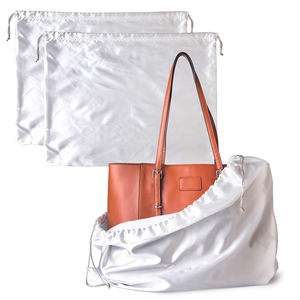 Wholesale Custom Logo Luxury Dustproof Purse Shoes Storage White Large Silk Pouch Satin <b>Dust</b> <b>Bag</b> for Handbags Covers - Product Image 5