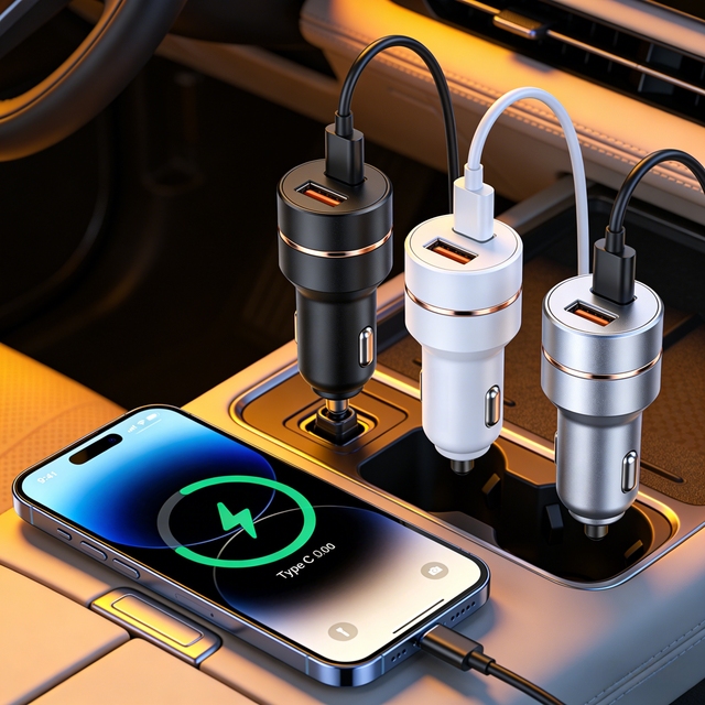Car Phone Charger Cigarette Universal Fit Quick Adapter Pd Fast Car Charging Durable Usb Station with 12 24 Voltage Car Charging