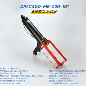 Sulzer COX AirFlow 1 VBA 400B MR 空気圧式カートリッジディスペンサーアプリケーター（A400LPMR）多比率COX 2液混合コーキングガン - Product Image 3