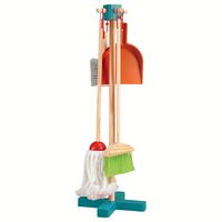 Lot de 4 jouets de nettoyage en bois éducatifs pour les tout-petits de 3 ans et plus.