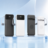 Batterie externe 10000mAh 22.5W à charge rapide, pack de batteries remplaçables 1260110, chargeur portable avec câbles intégrés, écran LED numérique