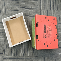 Boîtes en carton ondulé personnalisées avec trous d'aération pour l'emballage de fruits et légumes frais, boîtes d'expédition en carton durable
