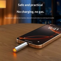 Briquet électronique portable d'extérieur USB Type-C pour téléphone portable, mini souffleur d'air, design moderne, coupe-vent, fil chauffant