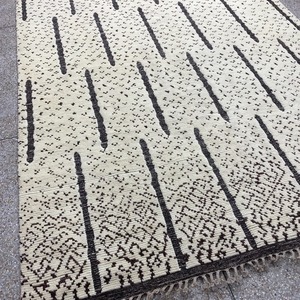 Zebra Style Contemporary Handknotted Wool Rug Handmade Flat Pile Rectangle Living <b>Room</b> Decor - Product Image 1