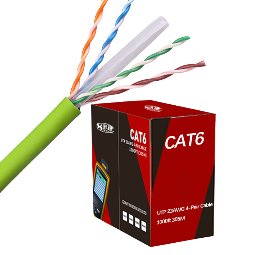 Заводская цена легко тянуть 23AWG UTP Cat6/Cat6A экранированный наружный кабель Ethernet 305 m/box изолированный сетевой кабель