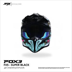 Casco de Motocross JPX Fox3 con Correa Magnética, con el Impresionante Motivo FX5 Super Black para un Rendimiento Inigualable - Product Image 6