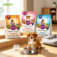 Sac d'emballage personnalisé imprimé anti-odeur pour aliments secs et humides pour chiens et chats, refermable avec fermeture éclair, fond plat, 1kg 3kg 5kg