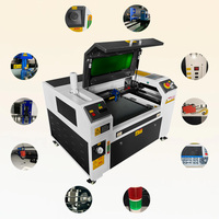 Machine de gravure laser CO2 5030, découpeuse laser de bureau avec réservoir d'eau intégré pour acrylique, bois, MDF, cuir, matériaux non métalliques