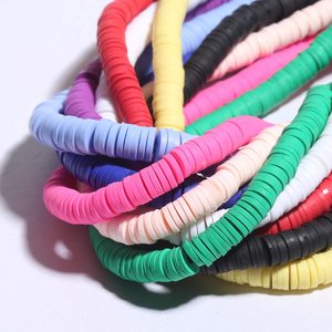Vinyle <span class=keywords><strong>Heishi</strong></span> Puce Disque Plat Rond En Vrac Polymère Fait Main Perle D'espacement - Product Image 2