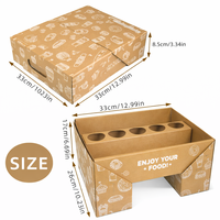 Dhpfactory Vente en gros Boîte à rabat en papier de qualité alimentaire, colorée, pour chocolats, pique-nique, traiteur, plateau de présentation, portable