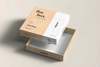 Boîte rigide de luxe personnalisée en papier d'art, à deux compartiments, pour cadeaux d'entreprise, kits de relations publiques et d'influenceurs, Ramadan, Aïd al-Fitr, robuste