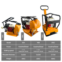 Compacteur à plaque vibrante à moteur essence modèle 250 pour la compactation de sols et de bases routières sur de grandes surfaces