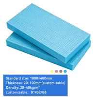 Panneau isolant en mousse XPS extrudé haute densité bleu intérieur/extérieur Zhongjia B1, panneau rigide léger pour murs et toitures, faible teneur en eau