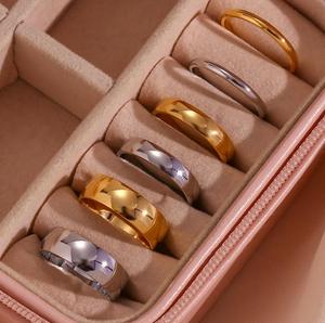 Minimalist 18k Gold Plated Jewelry Stainless Steel <b>Rings</b> Jewelry Women Basic Fashion Jewelry <b>Rings</b> - Product Image 5