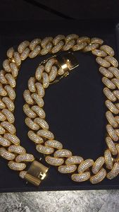 สร้อยคอเพชรแนวฮิปฮอปสำหรับผู้ชายสร้อยคอเพชรทันสมัยประดับพลอยเทียมคริสตัลสำหรับผู้ชายเครื่องประดับระดับไฮเอนด์แบบอเมริกันยุโรป - Product Image 3