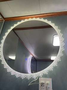 Miroir <span class=keywords><strong>de</strong></span> salle <span class=keywords><strong>de</strong></span> bain LED avec cadre en acrylique en <span class=keywords><strong>forme</strong></span> <span class=keywords><strong>de</strong></span> <span class=keywords><strong>cercle</strong></span> - Product Image 6