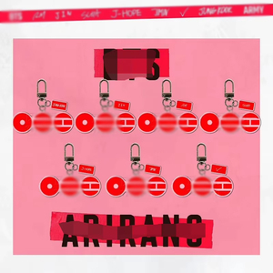 Llavero Acrílico de los Ídolos de KPOP Bangtan Boys, Gira Mundial 2026, ARIRANG, con Nombres de JK, <span class=keywords><strong>V</strong></span>, JIMIN y RM - Product Image 1