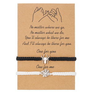 Pulsera de Acero Inoxidable Hecha a Mano con Dijes de Telaraña, Novedad de Halloween, Regalo Misterioso para Festivales, Estilo Moderno - Product Image 2