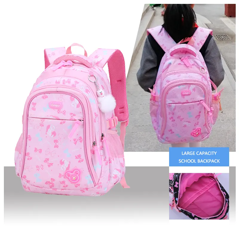 하이 퀄리티 잘 판매 2024 kawaii 아이 배낭 소녀 13 년 배낭 어린이 십대를위한 사용자 정의 사랑스러운 나비 학교 가방