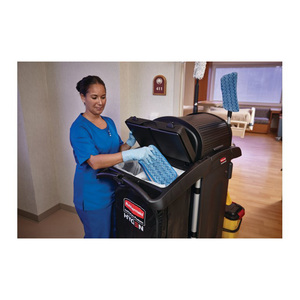 <span class=keywords><strong>Rubbermaid</strong></span>-carrito <span class=keywords><strong>de</strong></span> <span class=keywords><strong>limpieza</strong></span> con puerta y capó, alta seguridad, color negro, FG9T7500BLA, 7,25 - Product Image 4