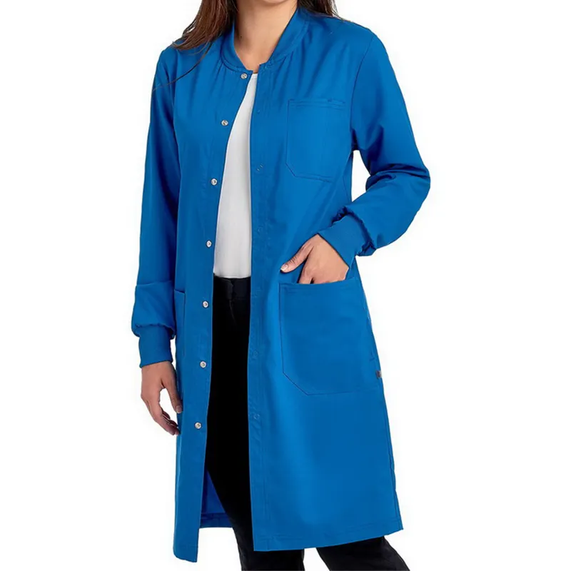 Professional Lab Coat for Women & Men, White Unisex Lab coat, Cotton Poly Medical Doctor Nurse Med Laboratory Coat