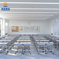 Bureau et chaise d'école en gros, bureau et chaise d'école individuels réglables pour salle de classe