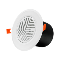 Grille d'aération ronde minimaliste en ABS à clipser, cadre ultra-fin, sortie d'air dissimulée avec volume d'air réglable