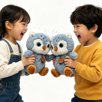 Peluche hibou moelleuse, idéale comme prix pour machine à griffes et cadeau romantique pour couple, décoration de bureau à domicile