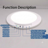 Lumière à détecteur de mouvement rechargeable par USB, lumière LED sans fil à induction pour couloir, vestiaire, armoire