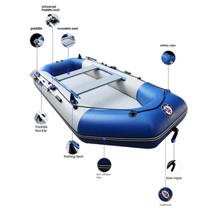 メーカー純正 厚手 耐摩耗性 PVCボート <span class=keywords><strong>2</strong></span>/7人乗り インフレータブル ネットフィッシングボート 在庫あり 洪水対応 - Product Image 2