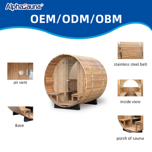 Sauna de Madera Sólida de Hemlock para Casa, <span class=keywords><strong>Camping</strong></span>, Aire Libre y Parque, Cabina Larga con Ventana Panorámica de Vidrio, Juego de Muebles para 2 Personas, con Conexión Eléctrica - Product Image 4