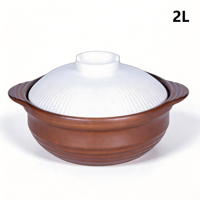 Ensemble de casseroles en céramique compatibles avec l'induction, 2 L, poignées en céramique, couvercle en céramique, écologiques, antiadhésives, de qualité alimentaire