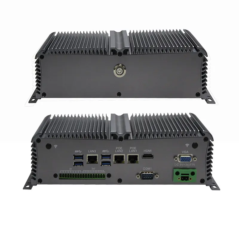 2 POE Lan port vehicle X86 BOX pc industrial embedded computer fanless industrial box pc