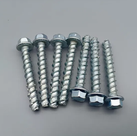 Vis autoperceuses en acier au carbone de qualité supérieure, galvanisées au zinc, grade 8.8, pour projets de construction, bâtiments industriels, chevilles d'ancrage