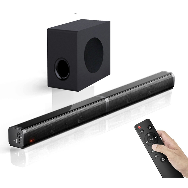 Samtronic 100 W Soundbar with Subwoofer, 2.1 Channel Soundbar for TV Device 4K UHD, 32 Inch Wireless Speaker with 5 EQ Modes