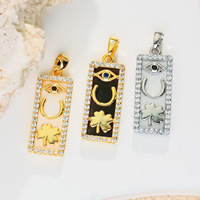 Pendentif Breloque Carte de Tarot Vintage Style Ins, Forme Carrée Étoile Lune, Composants de Bijoux DIY pour Colliers et Bracelets, Vente en Gros