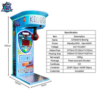 Machine de boxe pour enfants à monnayeur, testeur de force, jeu d'arcade sûr et souple pour centre commercial
