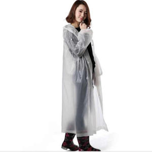 Disposable PE <b>Raincoat</b> Adult <b>Long</b> Length Waterproof Travel Outdoor Use Single Person Rainwear - Product Image 5