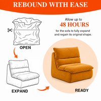 Canapé de sol moderne en chenille, fauteuil paresseux rembourré en mousse, chaise longue confortable pour salon et chambre à coucher, meuble d'appoint.