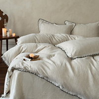 Housse de lit de luxe Hotel Cáñamo-como funda nórdica Sábana Doble king size Housse de lit plat Hotel Housse de lit Set