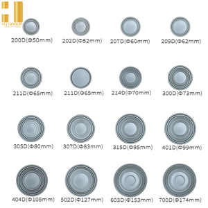 HJ GROUP 305D 80MM flache Weißblech-Metall kappe Normale Deckel für Metall dosen verpackungen 202 #, 211 #, 300 #, 307 #, 401 # TFS-unteren Enden - Product Image 2