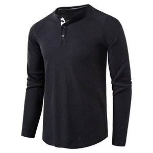Camisetas Henley informales de <span class=keywords><strong>manga</strong></span> <span class=keywords><strong>larga</strong></span> <span class=keywords><strong>con</strong></span> <span class=keywords><strong>botones</strong></span> de alta calidad para <span class=keywords><strong>hombre</strong></span> - Product Image 4
