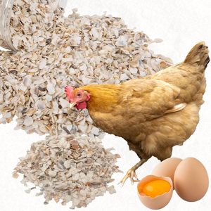 Coquilles d'huîtres concassées de 2 à 10 mm, aliment pour poulet, 1 lb (450 g/16 oz), contient du calcium, petites coquilles concassées naturelles en vrac - Product Image 1