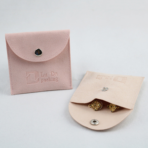 Bolsa de Joyería Personalizada con Logotipo, de Terciopelo, Gamuza, Cuero y Microfibra, Tipo Sobre, para Collares, Anillos, Pendientes, Pulseras, con Solapa - Product Image 3