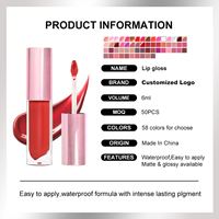 Vente en gros de gloss à lèvres hydratant liquide végétalien, sans cruauté, halal, à base de plantes, brillant, longue tenue, hydratant, maquillage pour les lèvres