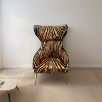 Fauteuil en tissu de style loisirs moderne chaise en cuir en bois massif pour salon maison bureau salle à manger hôtel entrepôt