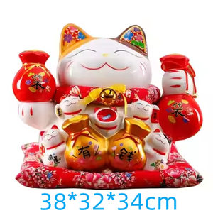 Grande tirelire en forme de main, grande taille, richesse, cadeau d'affaires, ornements en <span class=keywords><strong>porcelaine</strong></span>, 15 pouces, grande tirelire en céramique, <span class=keywords><strong>chat</strong></span> <span class=keywords><strong>porte</strong></span>-<span class=keywords><strong>bonheur</strong></span> - Product Image 4