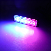 12W LED 18 Stroboskop-Modi Kühlergrill-Warnleuchte Seitenmontage Aluminiumlegierungsgehäuse Mehrfarbige Notfall-Blinkleuchte 4x4