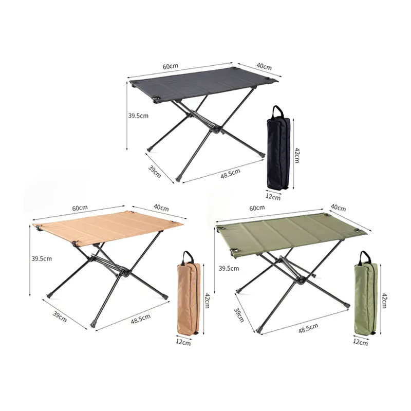 도매 사용자 정의 야외 피크닉 휴대용 접이식 낚시 해변 캠핑 금속 알루미늄 접이식 테이블