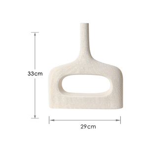 Europea China hogar Decoración hueco de partículas elegante <span class=keywords><strong>blanco</strong></span> jarrones boca pequeña florero para sala - Product Image 5